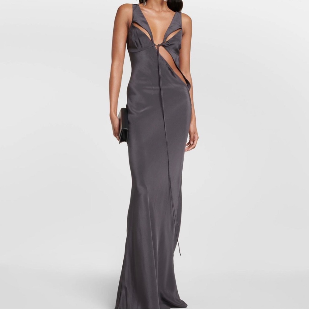 CHRISTOPHER ESBER - Cutout Silk Satin Maxi Dress